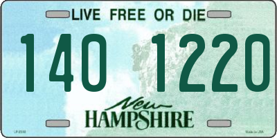 NH license plate 1401220