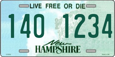 NH license plate 1401234