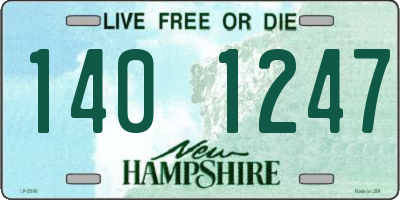 NH license plate 1401247