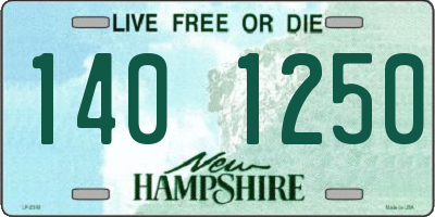 NH license plate 1401250