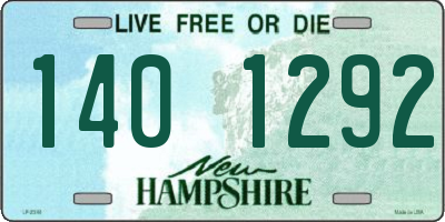 NH license plate 1401292
