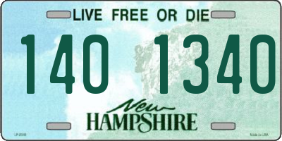 NH license plate 1401340