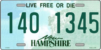 NH license plate 1401345