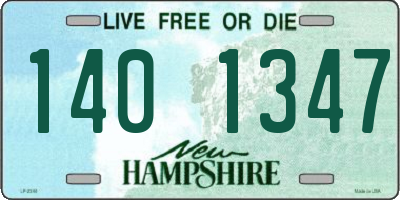 NH license plate 1401347