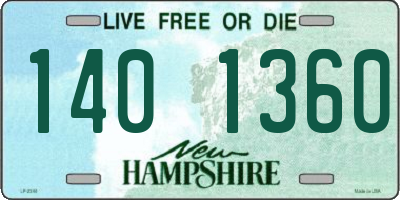 NH license plate 1401360