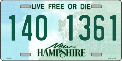 NH license plate 1401361