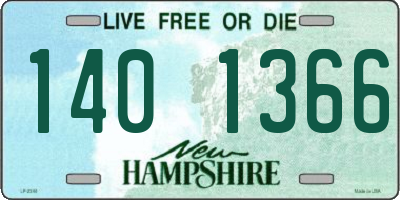 NH license plate 1401366