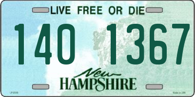 NH license plate 1401367