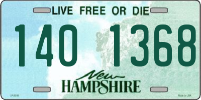 NH license plate 1401368