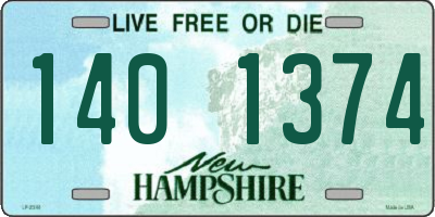 NH license plate 1401374