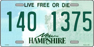 NH license plate 1401375