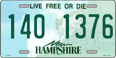 NH license plate 1401376