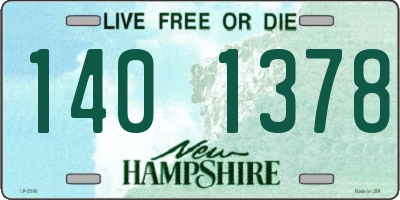 NH license plate 1401378