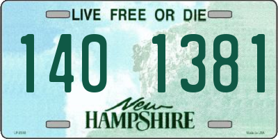 NH license plate 1401381