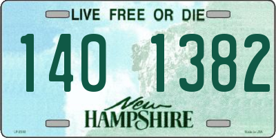 NH license plate 1401382