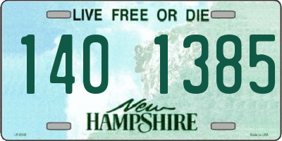 NH license plate 1401385