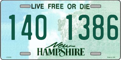 NH license plate 1401386