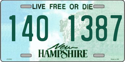 NH license plate 1401387