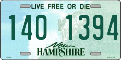 NH license plate 1401394