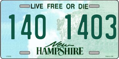 NH license plate 1401403