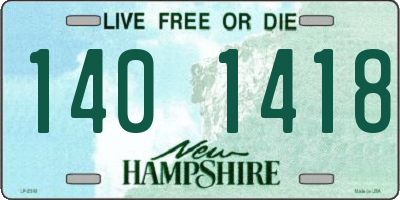NH license plate 1401418