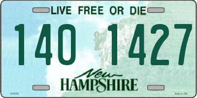 NH license plate 1401427