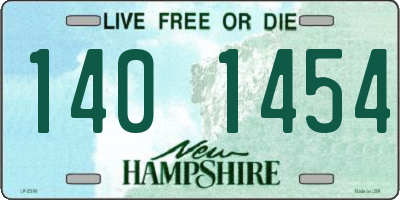 NH license plate 1401454