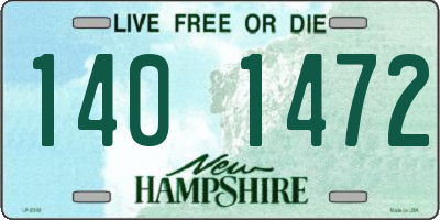 NH license plate 1401472