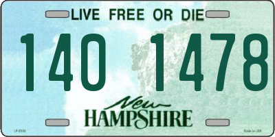 NH license plate 1401478