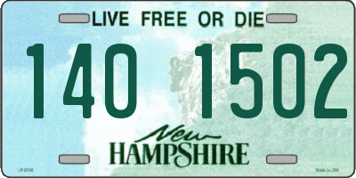 NH license plate 1401502