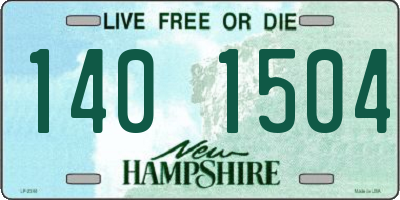 NH license plate 1401504