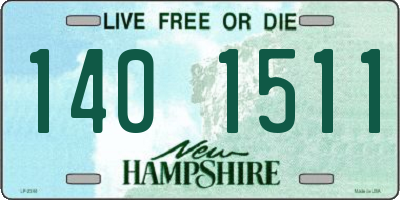 NH license plate 1401511