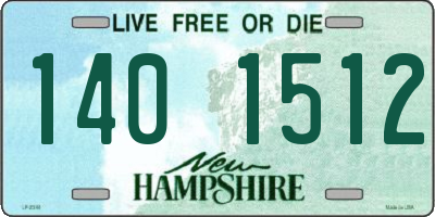 NH license plate 1401512