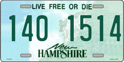 NH license plate 1401514
