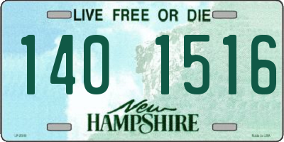 NH license plate 1401516