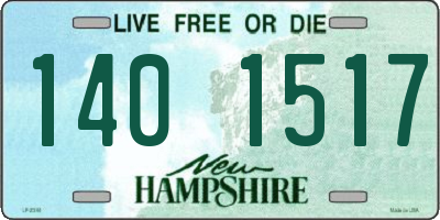 NH license plate 1401517