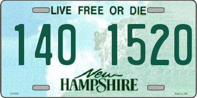 NH license plate 1401520