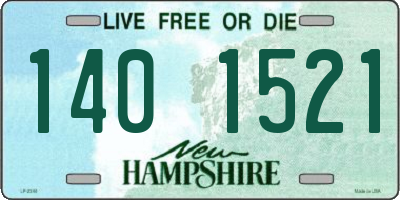 NH license plate 1401521