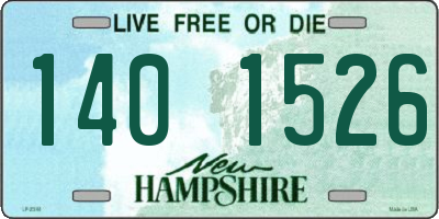 NH license plate 1401526
