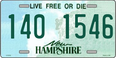 NH license plate 1401546