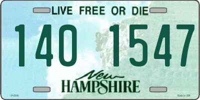 NH license plate 1401547