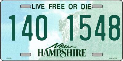 NH license plate 1401548