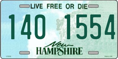 NH license plate 1401554