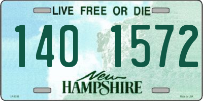 NH license plate 1401572