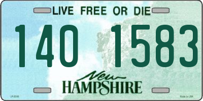 NH license plate 1401583