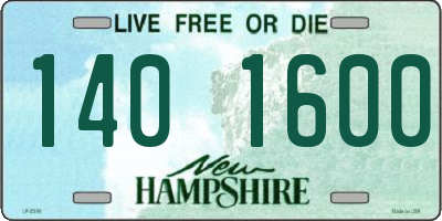 NH license plate 1401600