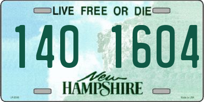NH license plate 1401604