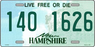 NH license plate 1401626