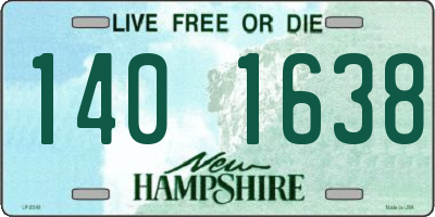 NH license plate 1401638
