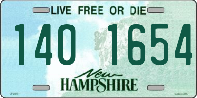 NH license plate 1401654